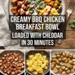 Homemade stir-fry with tandoori chicken and pineapple