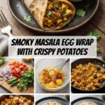 Savory breakfast sandwich with peri peri chicken and tomatoes